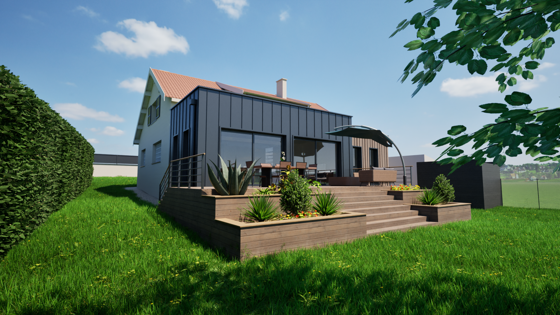 Extension d'une maison individuelle